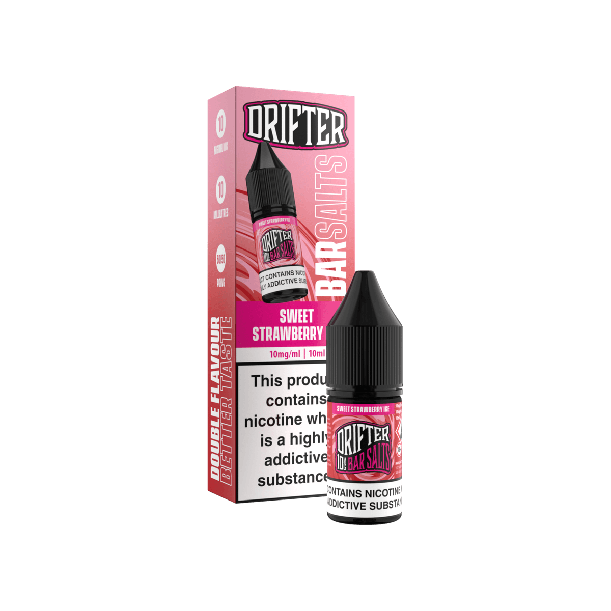 Sweet Strawberry Ice Nic Salt E-Liquid by Drifter Bar Salts - 10mg E-Liquid