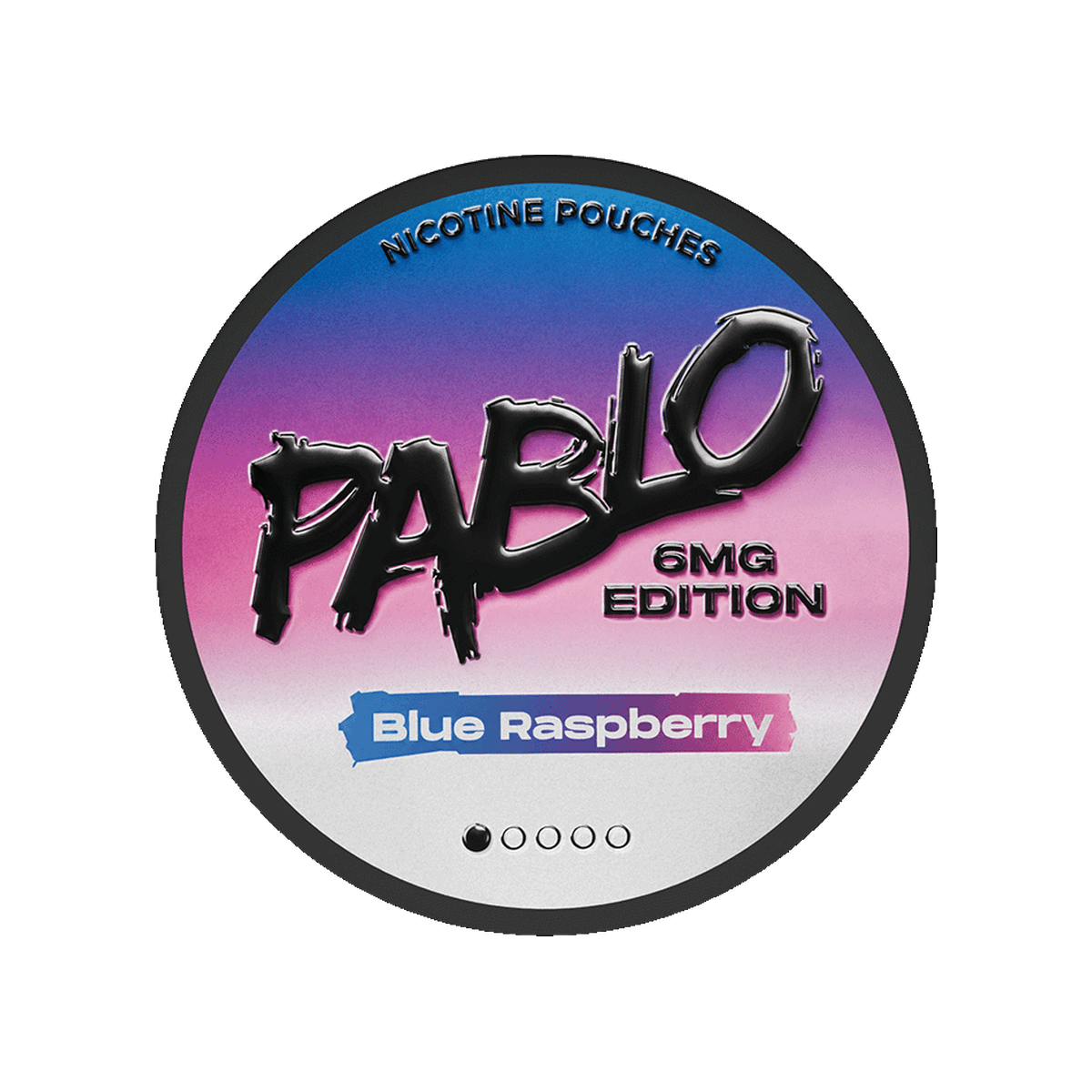 Pablo 6mg Edition Blue Raspberry Nicotine Pouches tin, 6mg slim pouches
