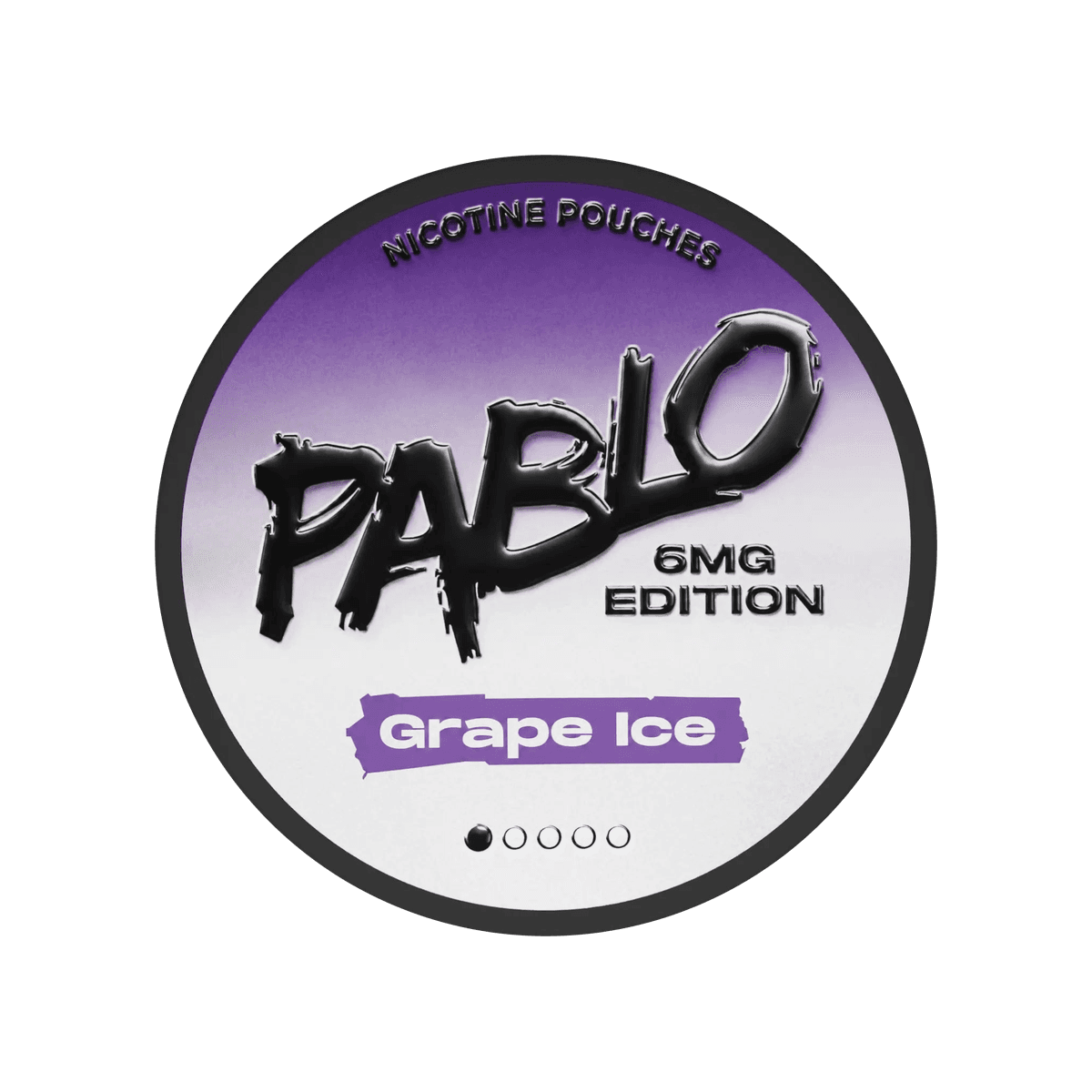 Pablo 6mg Edition Grape Ice Nicotine Pouches tin, 6mg slim pouches
