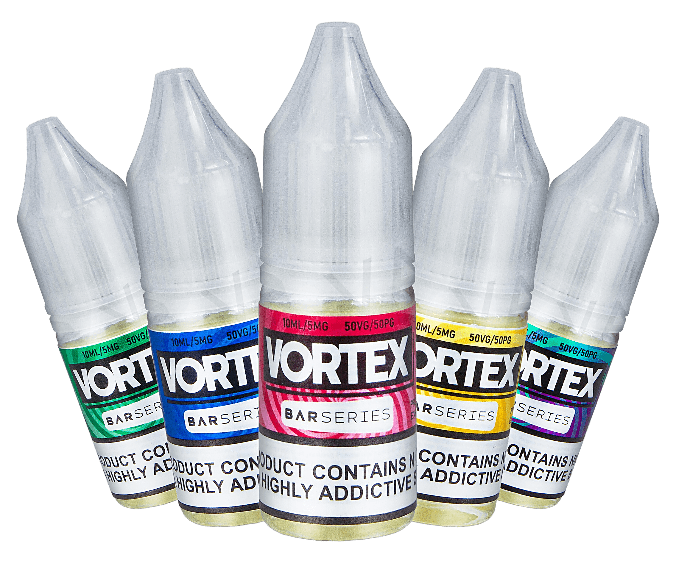 Vortex Bar Series nic salt bottles in five flavours