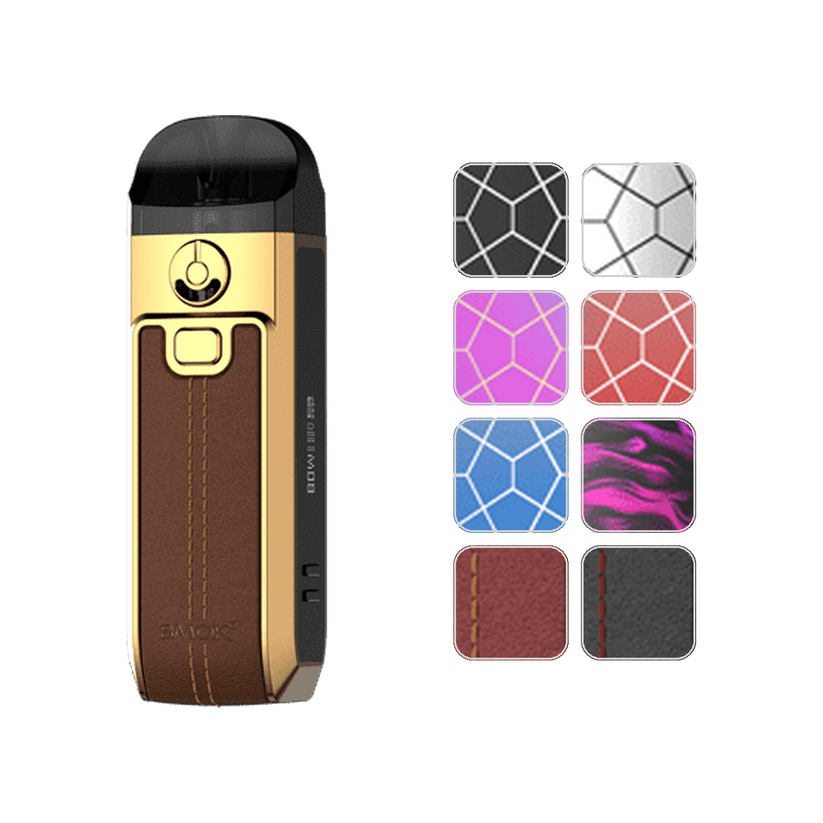 Smok Nord 4 Pod Kit with colour swatches