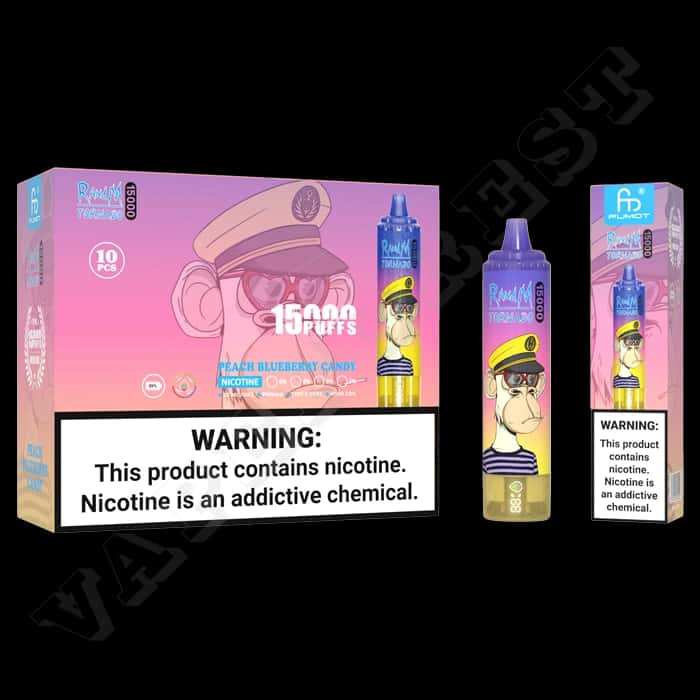 RandM Tornado 15000 Peach Blueberry Candy