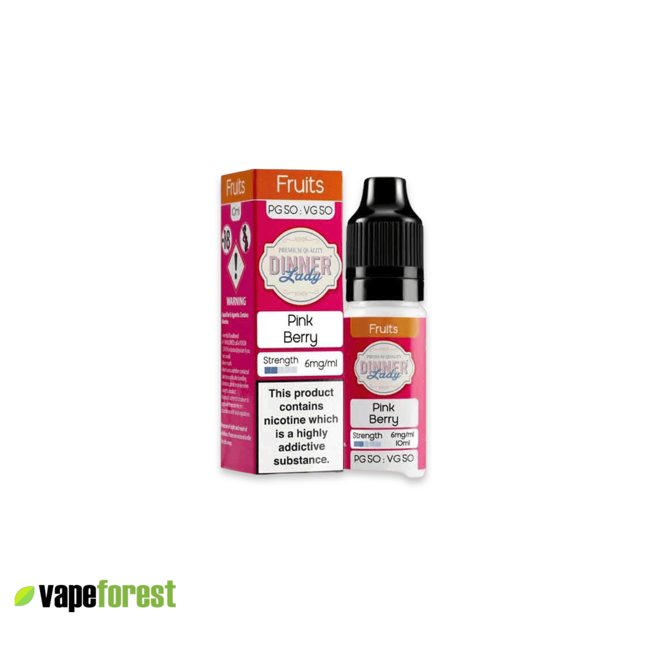 Dinner Lady   50 50 E-Liquid   Pink Berry - E-Liquids