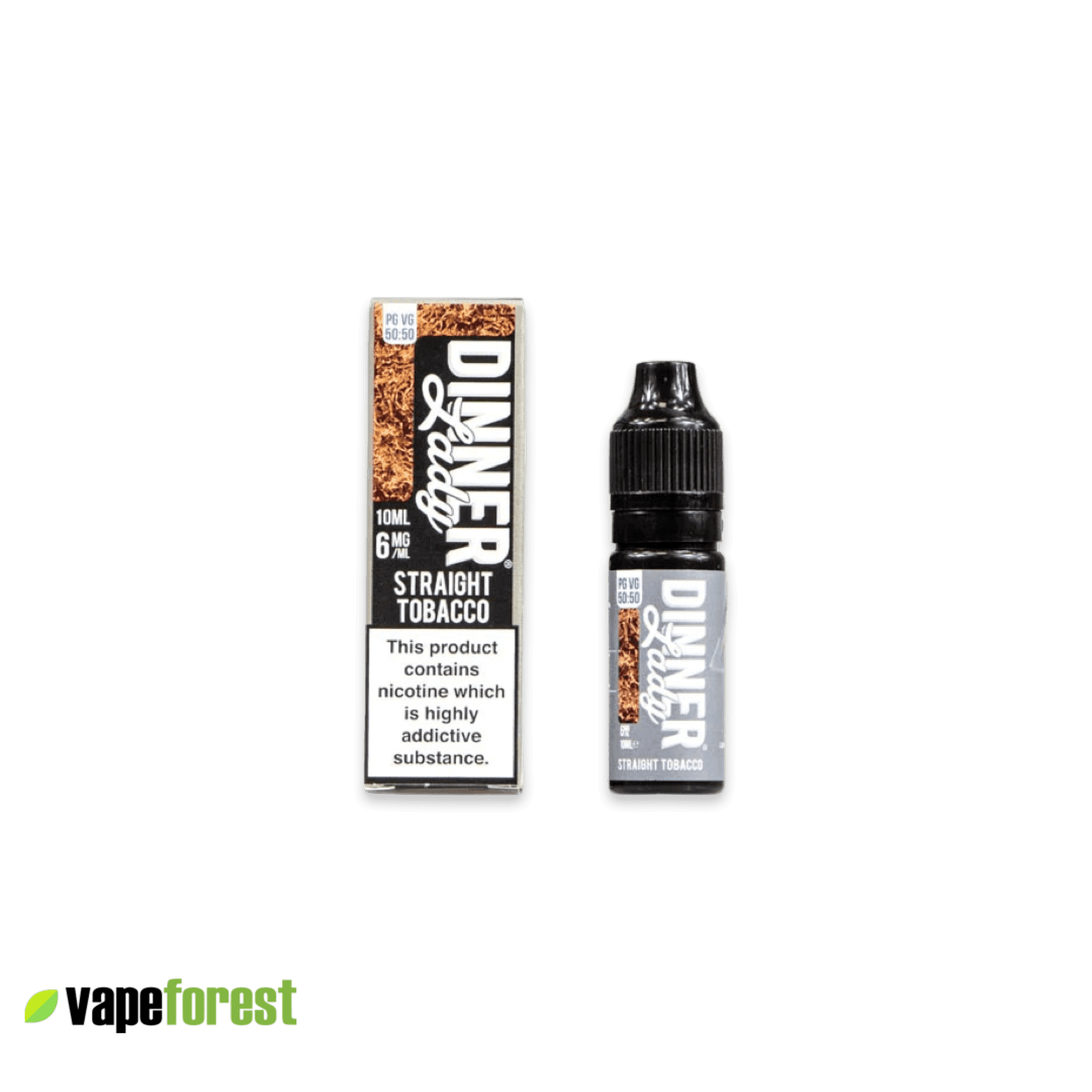 Dinner Lady   50 50 E-Liquid   Straight Tobacco - 10ml E-Liquid