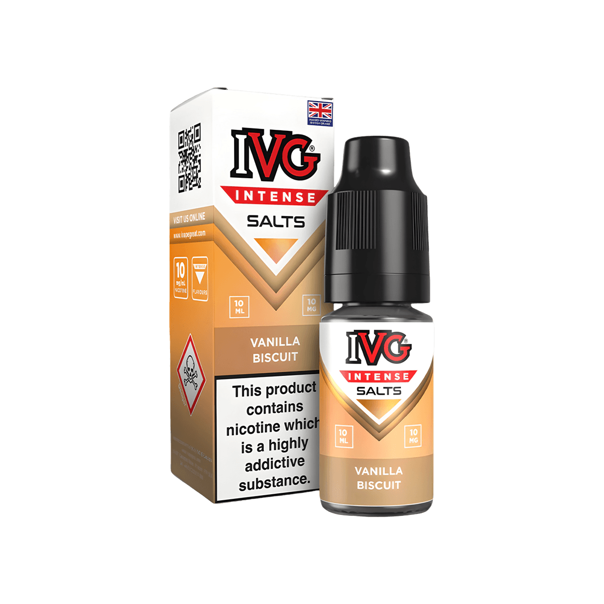Vanilla Biscuit E-Liquid by IVG Intense Salts - 10mg E-Liquid