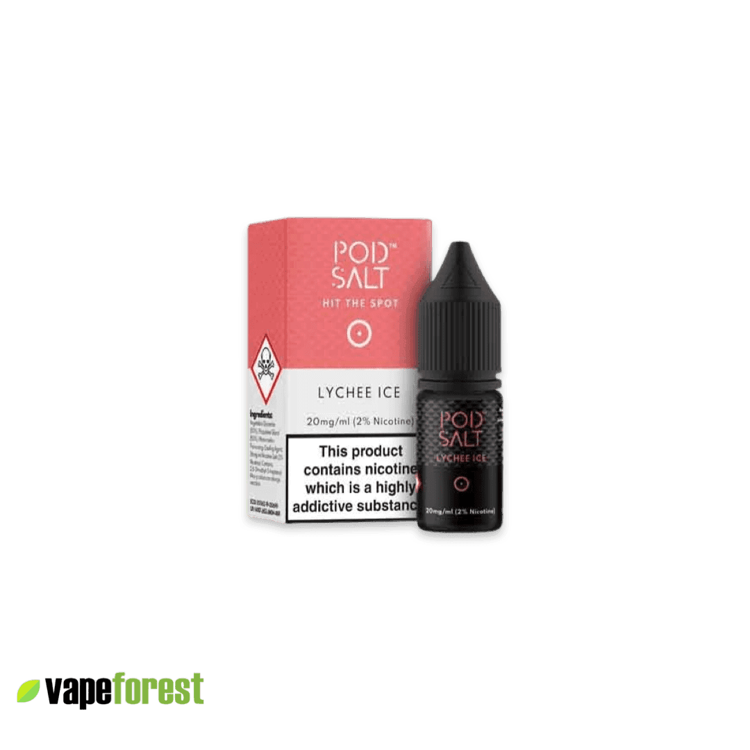 Pod Salt   Nic Salt E-Liquid   Lychee Ice - 10ml E-Liquid
