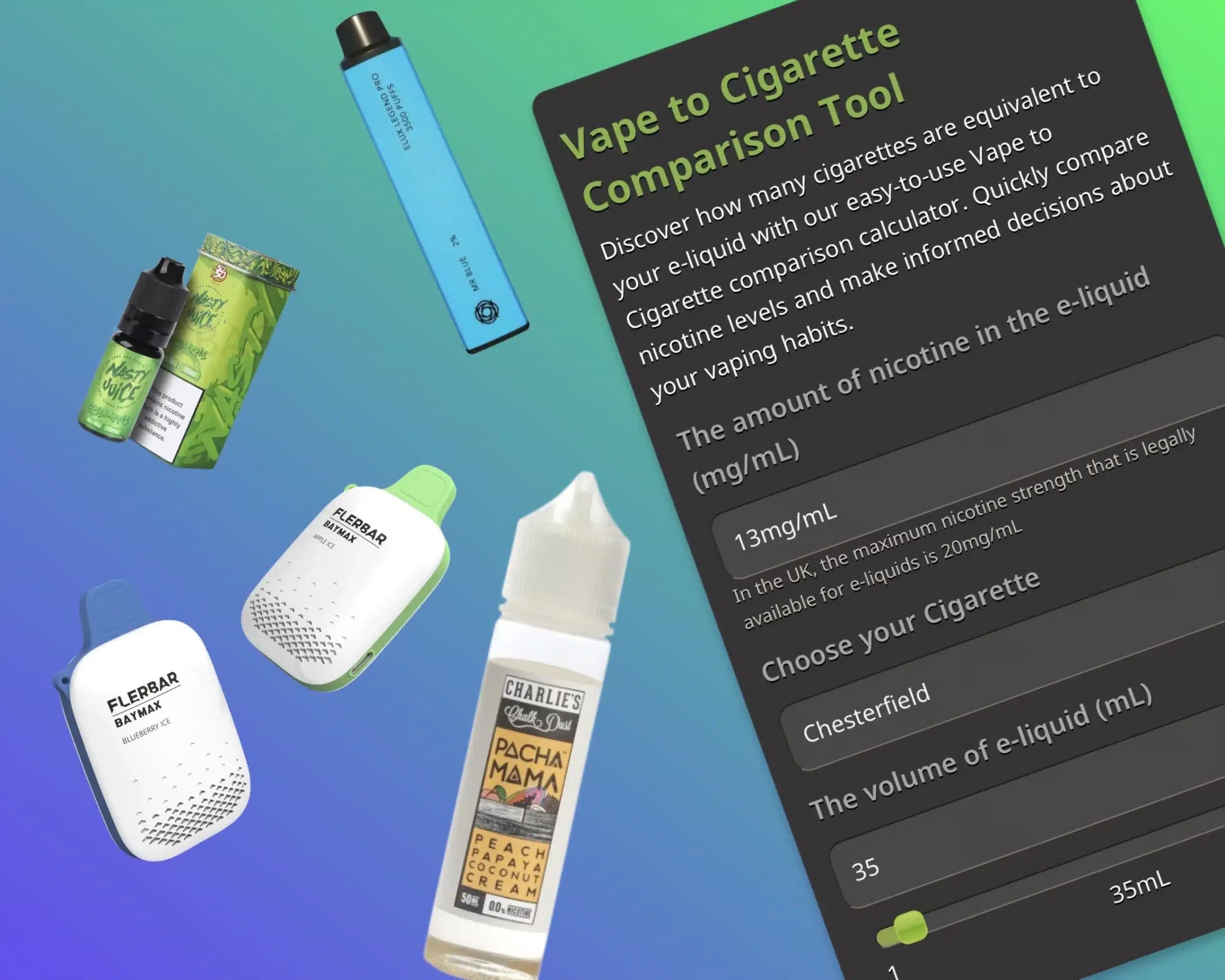 Vape to Cigarette Calculator