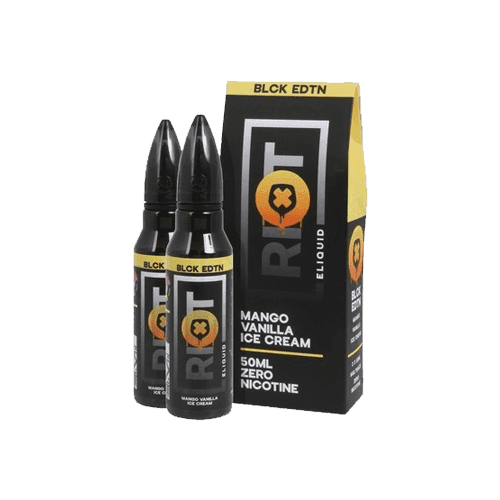 Mango Vanilla Ice Cream by Riot Squad Black Edition - 100ml Shortfill E-liquid - 0mg E-Liquid