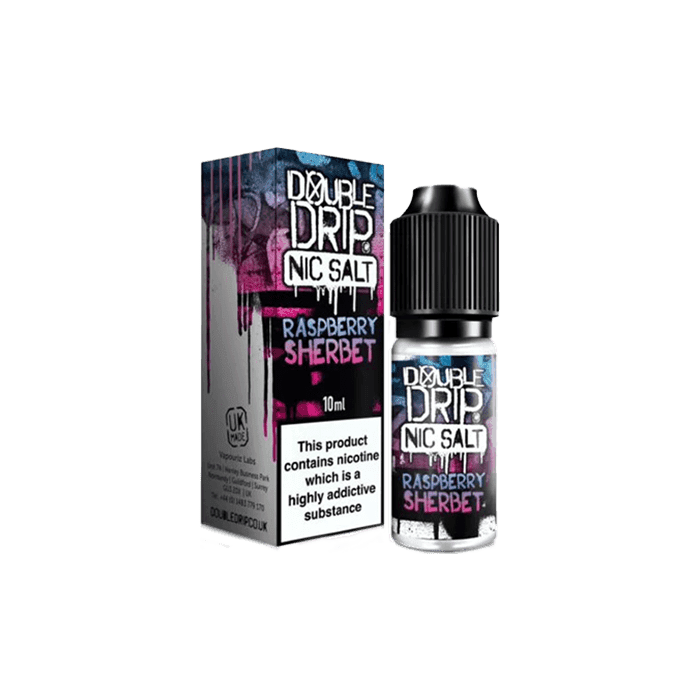 Raspberry Sherbet by Double Drip  10ml Nic Salt E-liquid - E-Liquids