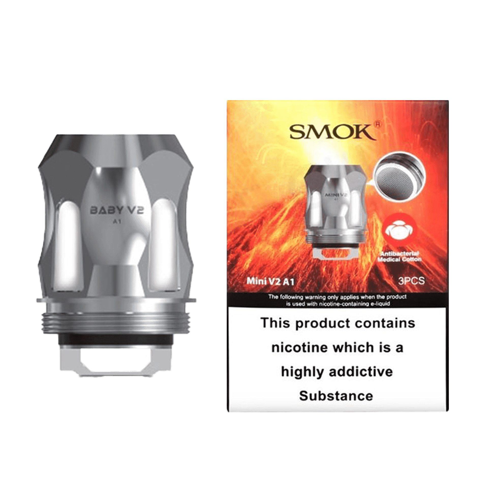 Smok TFV-Mini V2  TFV8 Baby V2  Replacement Coils - Pack of 3 - Coils