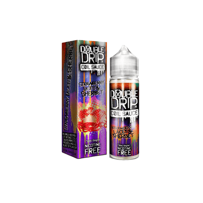 Strawberry Laces and Sherbet by Double Drip  50ml Shortfill E-liquid - E-Liquids