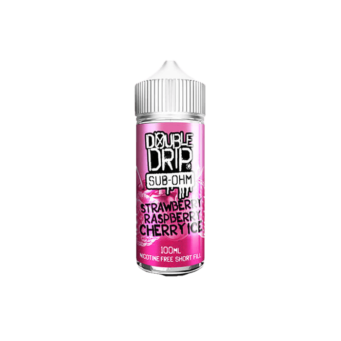 Strawberry Raspberry Cherry Ice by Double Drip –100ml Shortfill E-liquid