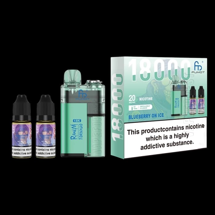 Fumot RandM Tornado 18k Disposable Vape Blueberry on Ice