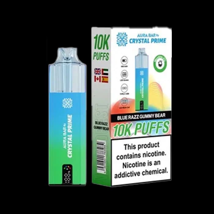 Crystal Prime 10000 Disposable Vape Kit Blue Razz Gummy Bear