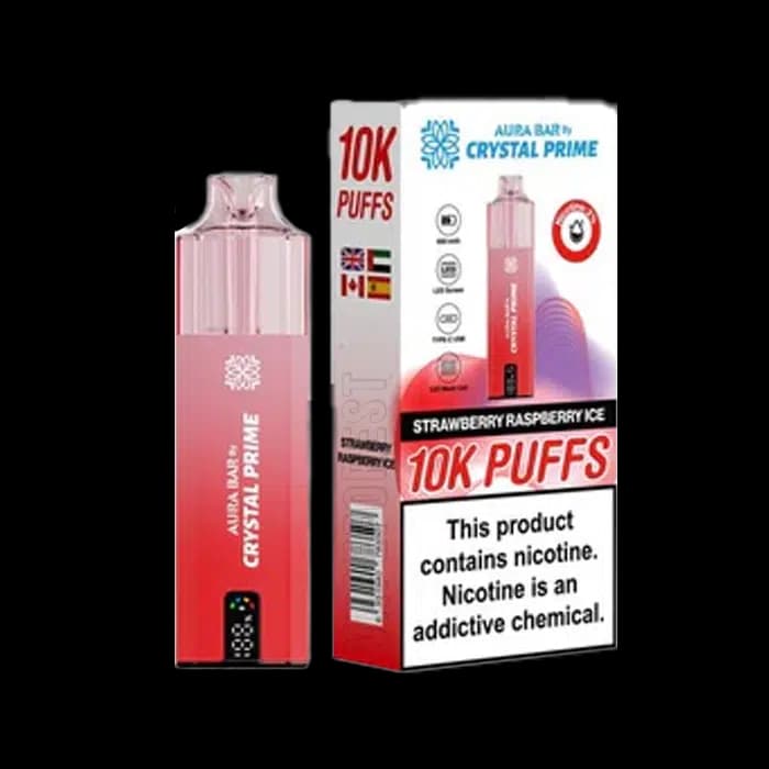 Crystal Prime 10000 Disposable Vape Kit Strawberry Raspberry Ice