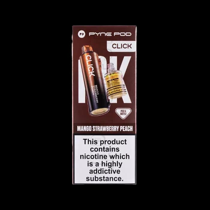 Pyne Pod Click 10000 Replacement Pod and Bottle Mango Strawberry Peach