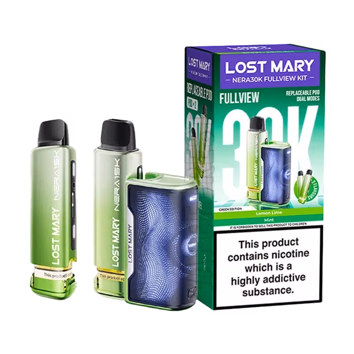 Lost Mary Nera 30K Fullview Diposable Vape Kit Green Edition
