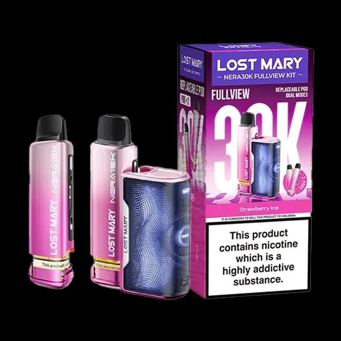 Lost Mary Nera 30K Fullview Diposable Vape Kit Strawberry Ice