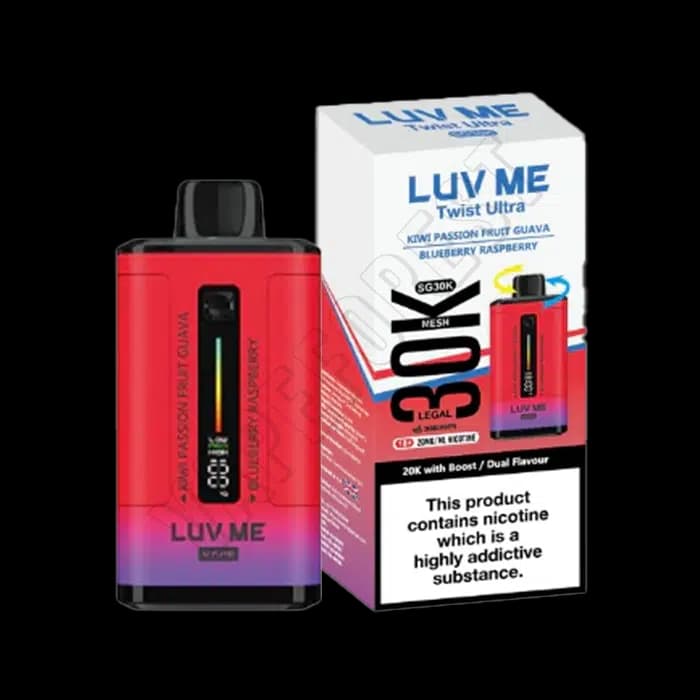 Luv Me 30k Twist Ultra Disposable Vape Kit - Kiwi Passion Fruit Guava-Blueberry Raspberry