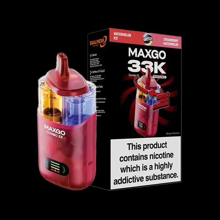 RELX Maxgo Combo 33K Dual Flavour Disposable Vape Kit - Watermelon Ice - Strawberry Watermelon