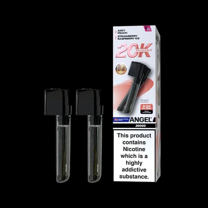 Angel 20k Prefilled Vape Pod - Juicy Peach - Strawberry Raspberry Ice