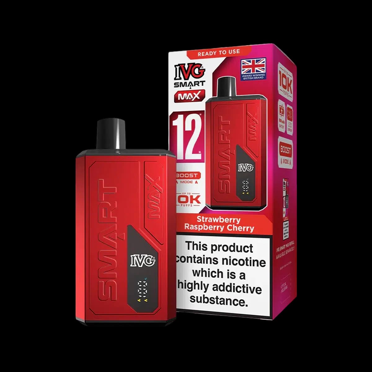 IVG Smart Max Prefilled Pod Vape Kit -Strawberry Raspberry Cherry