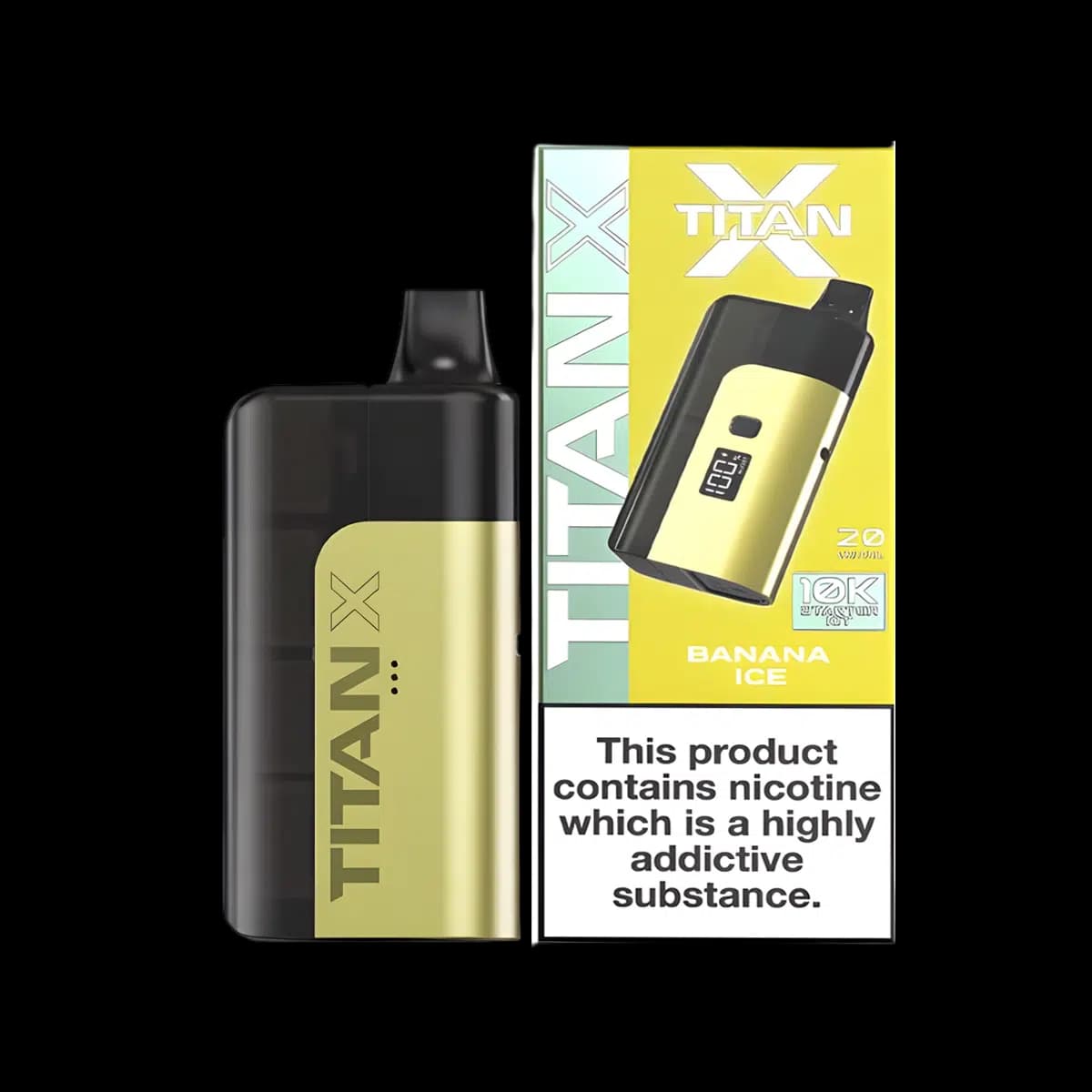 Titan X 10K Prefilled Pod Vape Kit - Banana Ice