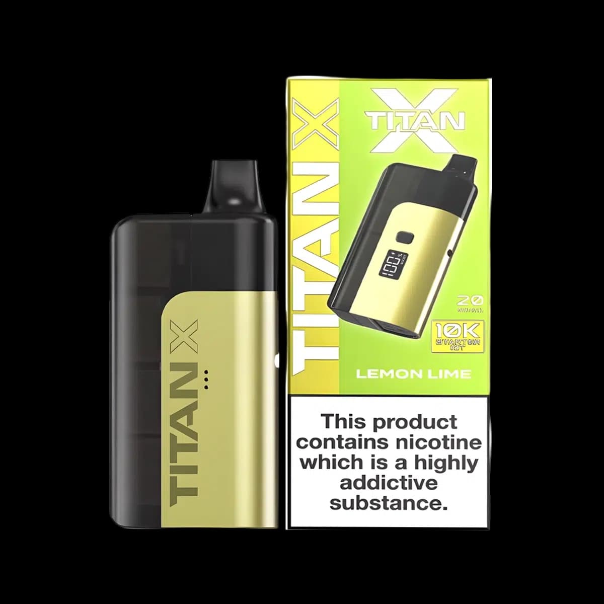 Titan X 10K Prefilled Pod Vape Kit - Lemon Lime
