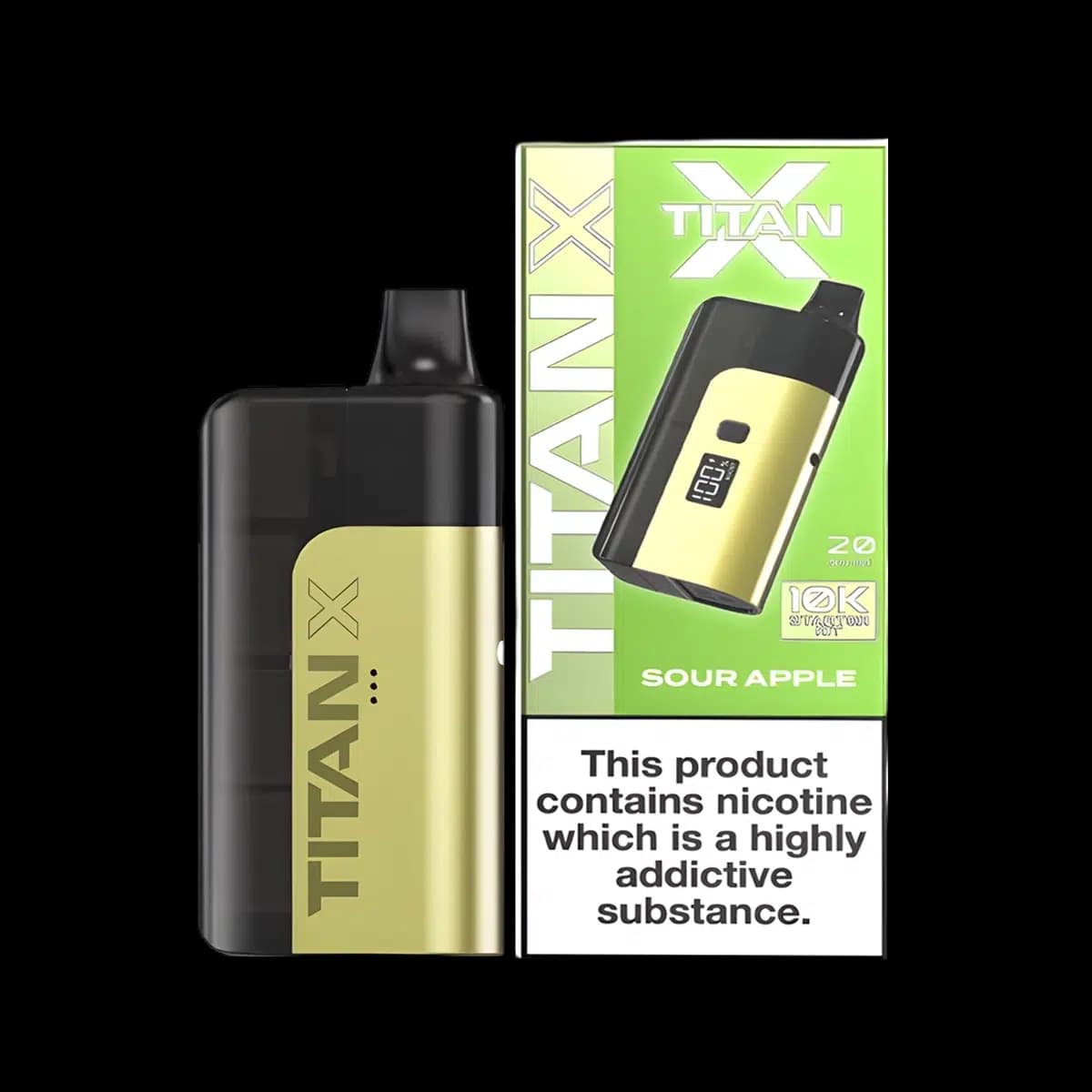 Titan X 10K Prefilled Pod Vape Kit - Sour Apple