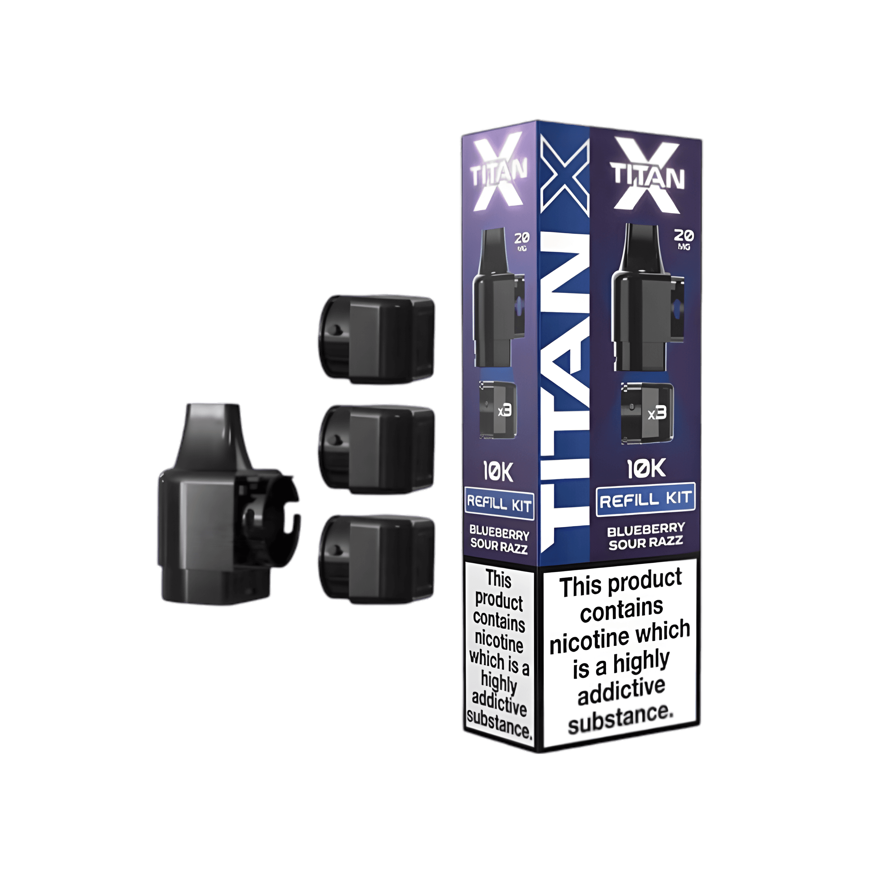 Titan X 10K Prefilled Pods - Blueberry Sour Razz