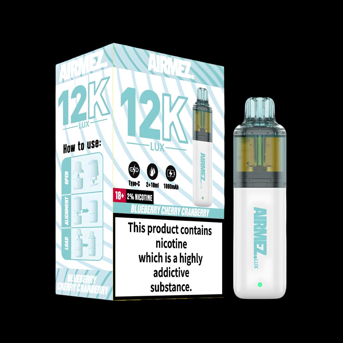 Airmez 12k Prefilled Vape Kit - Blueberry Cherry Cranberry
