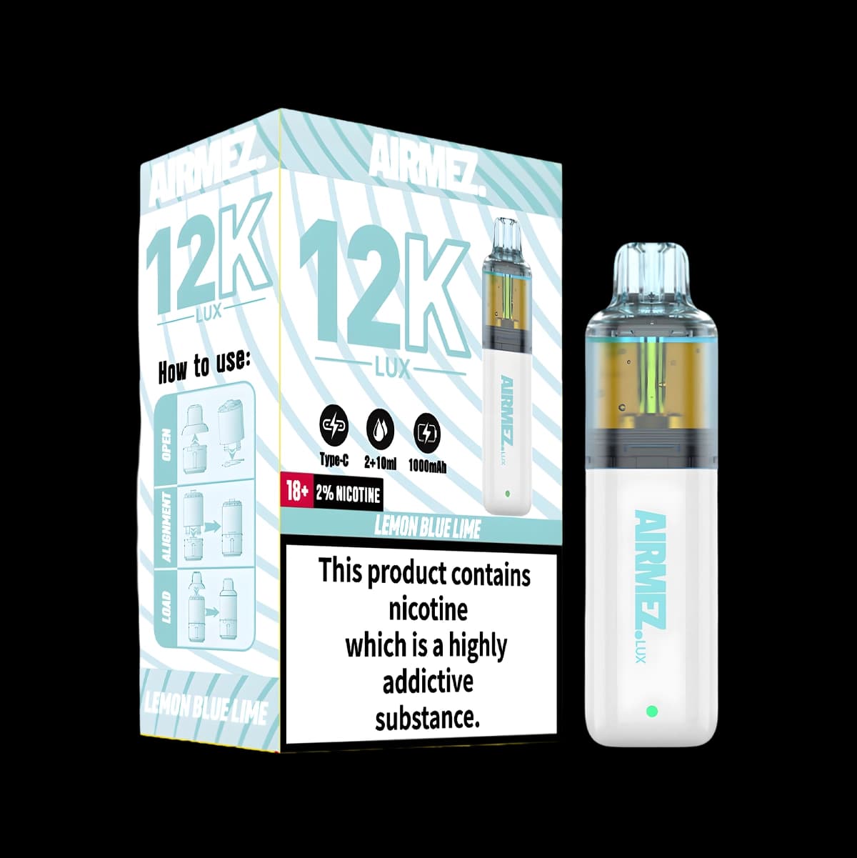 Airmez 12k Prefilled Vape Kit - Lemon Blue Lime