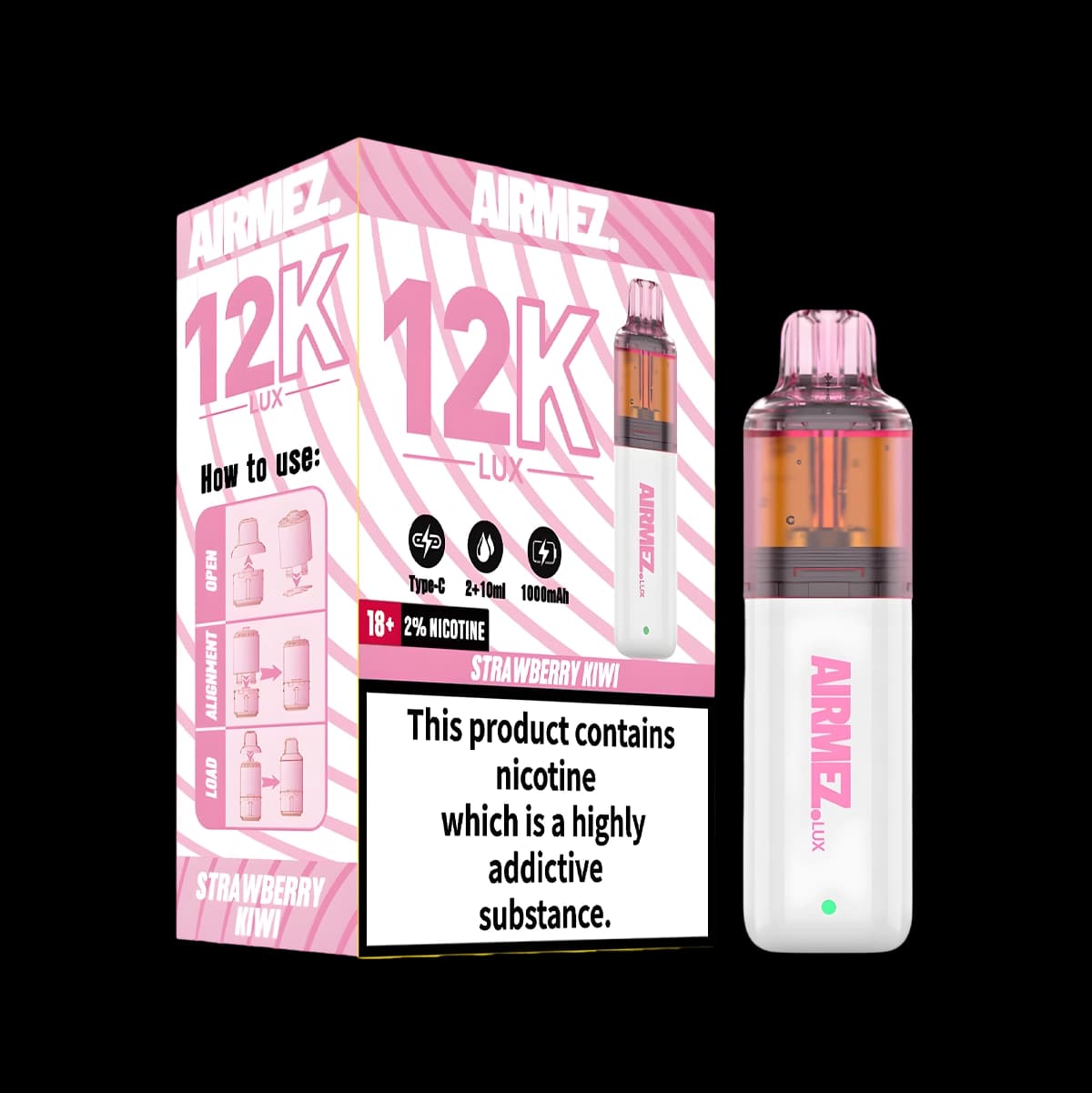 Airmez 12k Prefilled Vape Kit - Strawberry Kiwi