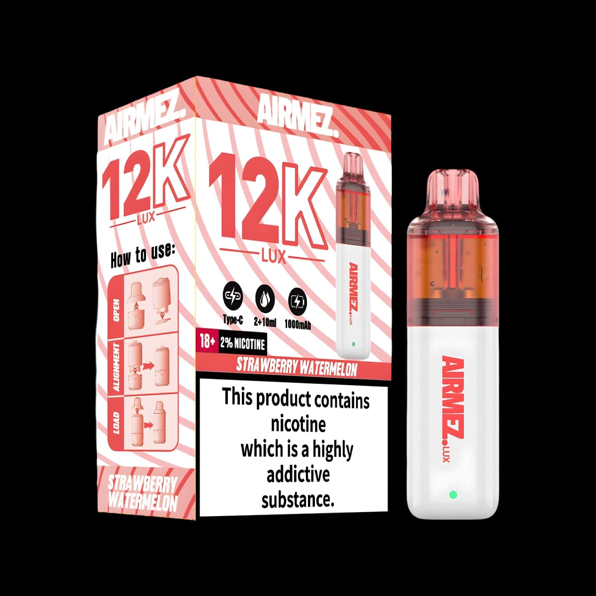 Airmez 12k Prefilled Vape Kit - Strawberry Watermelon