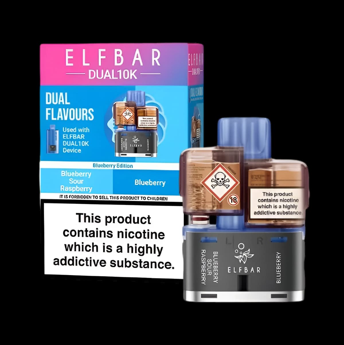 Elf Bar Dual 10K Prefilled Pods-Blueberry Edition