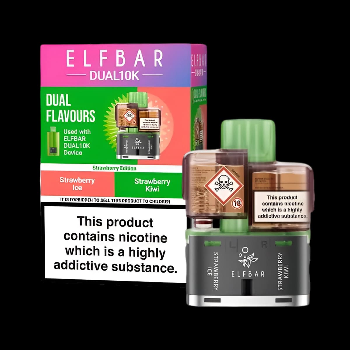 Elf Bar Dual 10K Prefilled Pods-Strawberry Edition