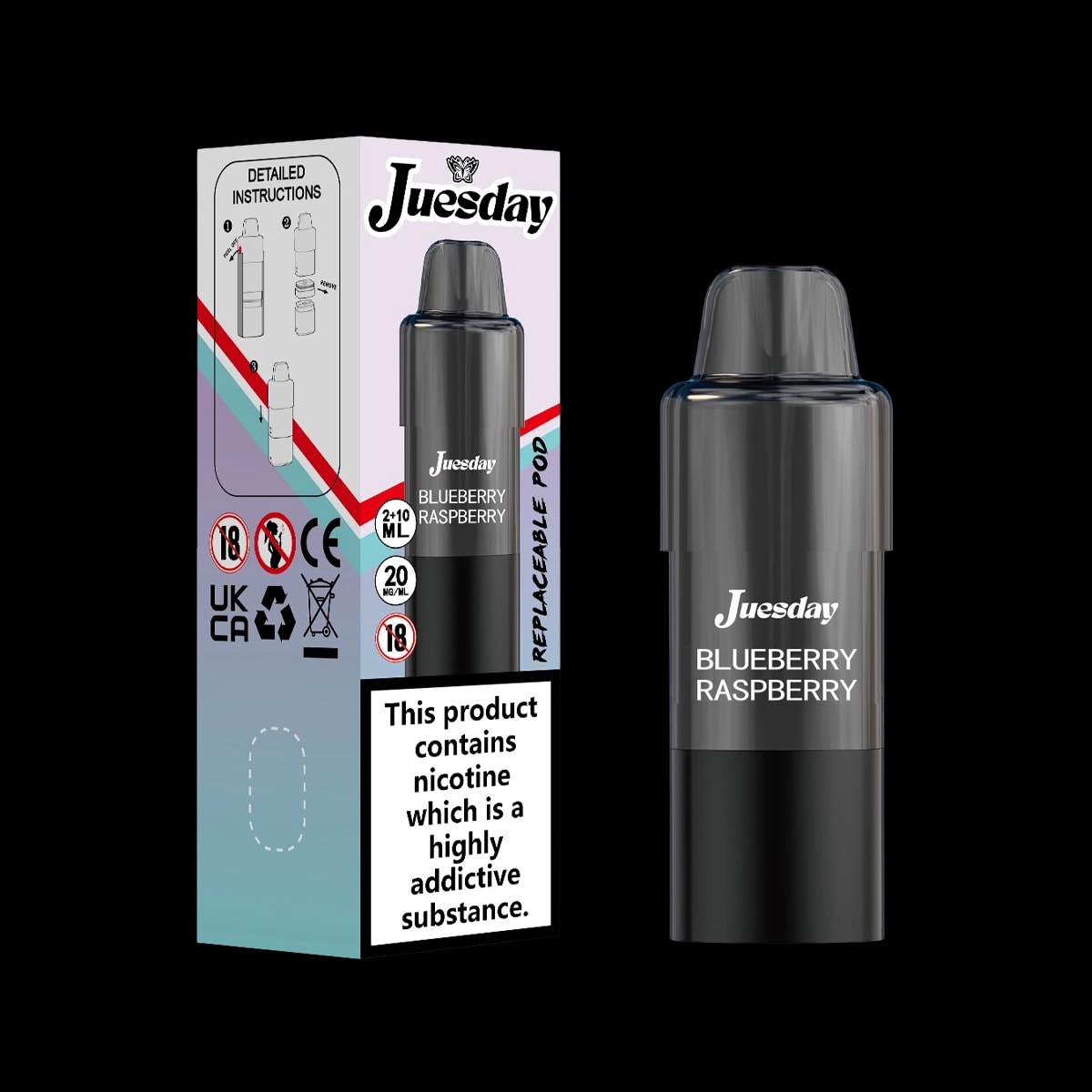 Juesday 15000 Prefilled Pods-Blueberry Raspberry