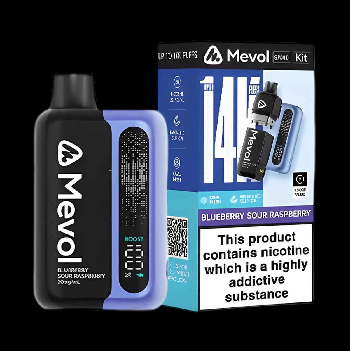 Mevol S7000 Prefilled Pod Kit-Blueberry Sour Raspberry