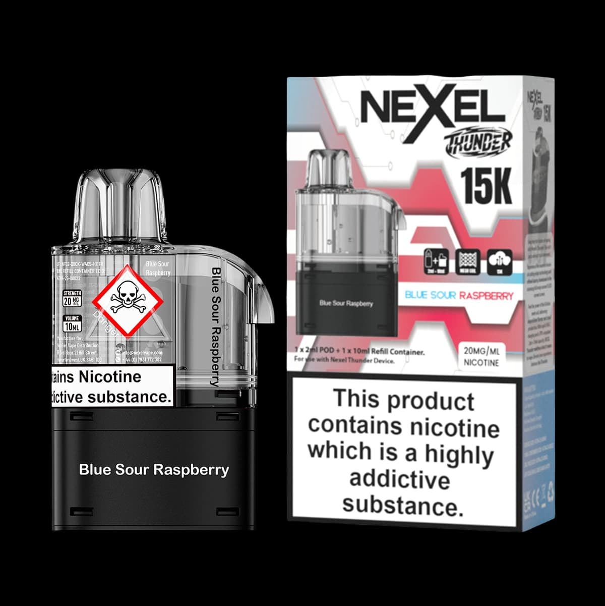 Nexel Thunder 15K Prefilled Pods - Blue Sour Raspberry-2