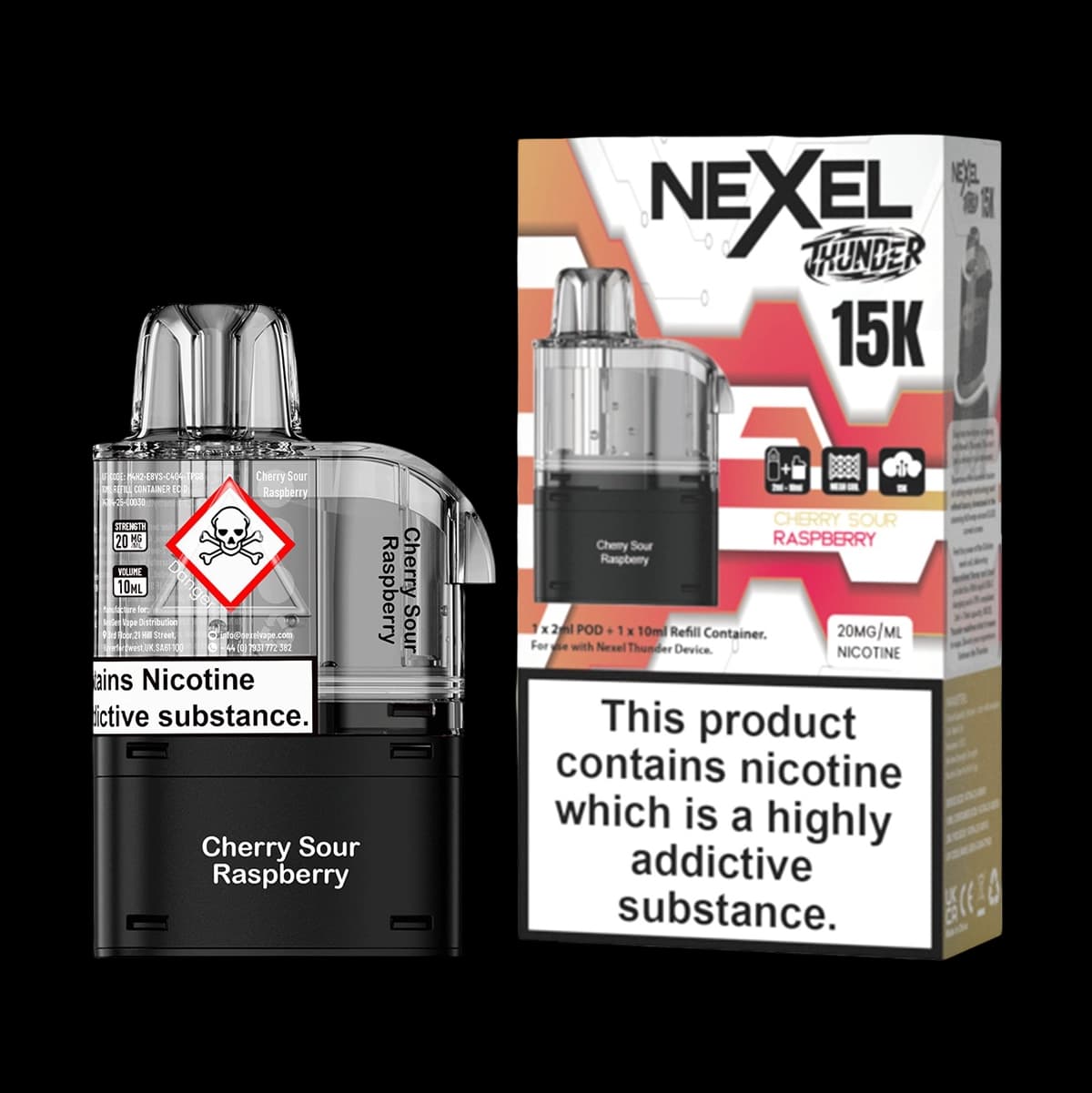 Nexel Thunder 15K Prefilled Pods - Cherry Sour Raspberry-2
