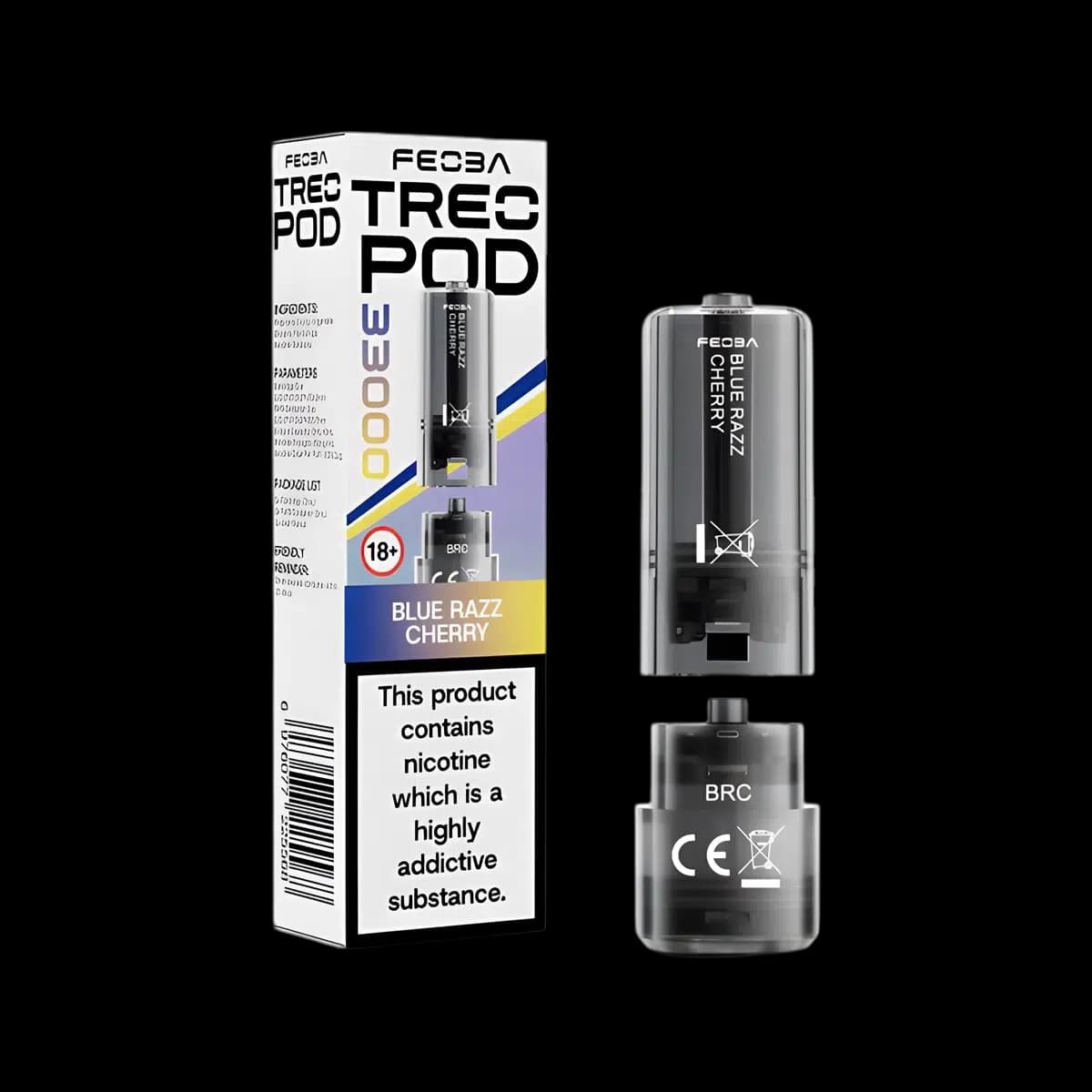 Blue Razz Cherry-Feoba Treo 33K Prefilled Pods