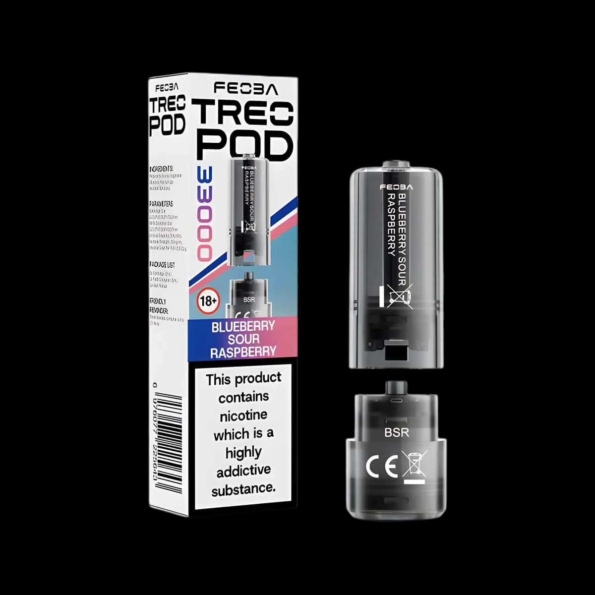 Blueberry Sour Raspberry-Feoba Treo 33K Prefilled Pods