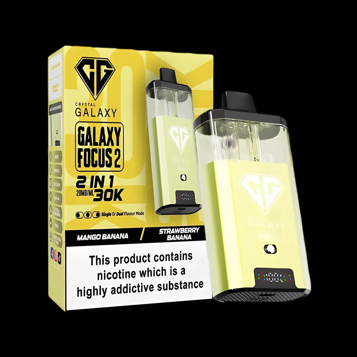 Crystal Galaxy Focus 2 30K Vape Kit-Mango Banana-Strawberry Banana