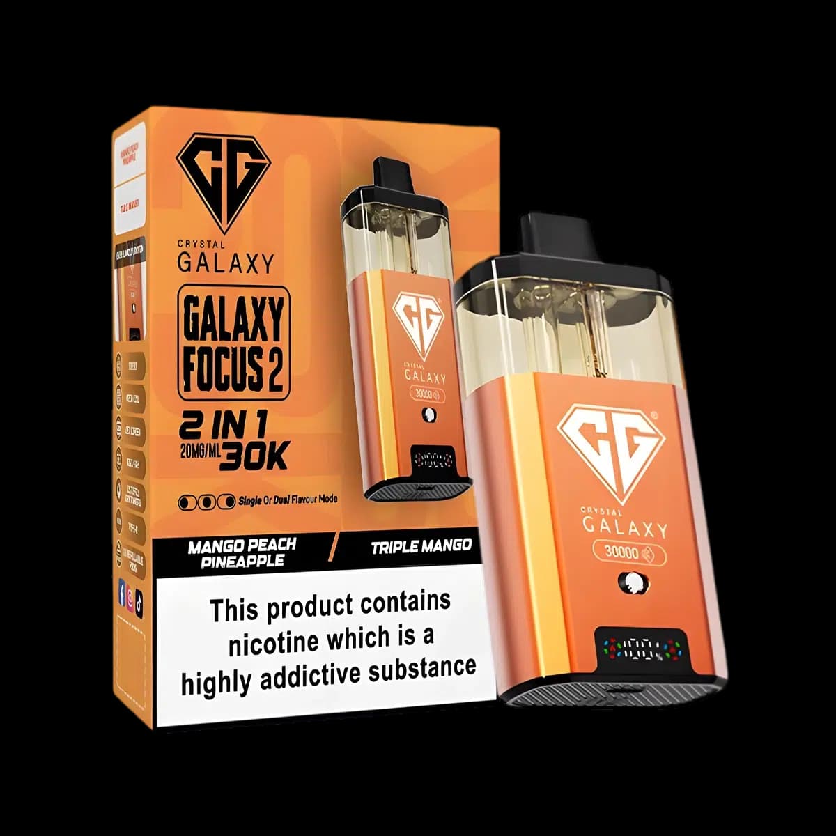 Crystal Galaxy Focus 2 30K Vape Kit-Mango Peach Pineapple-Triple Mango