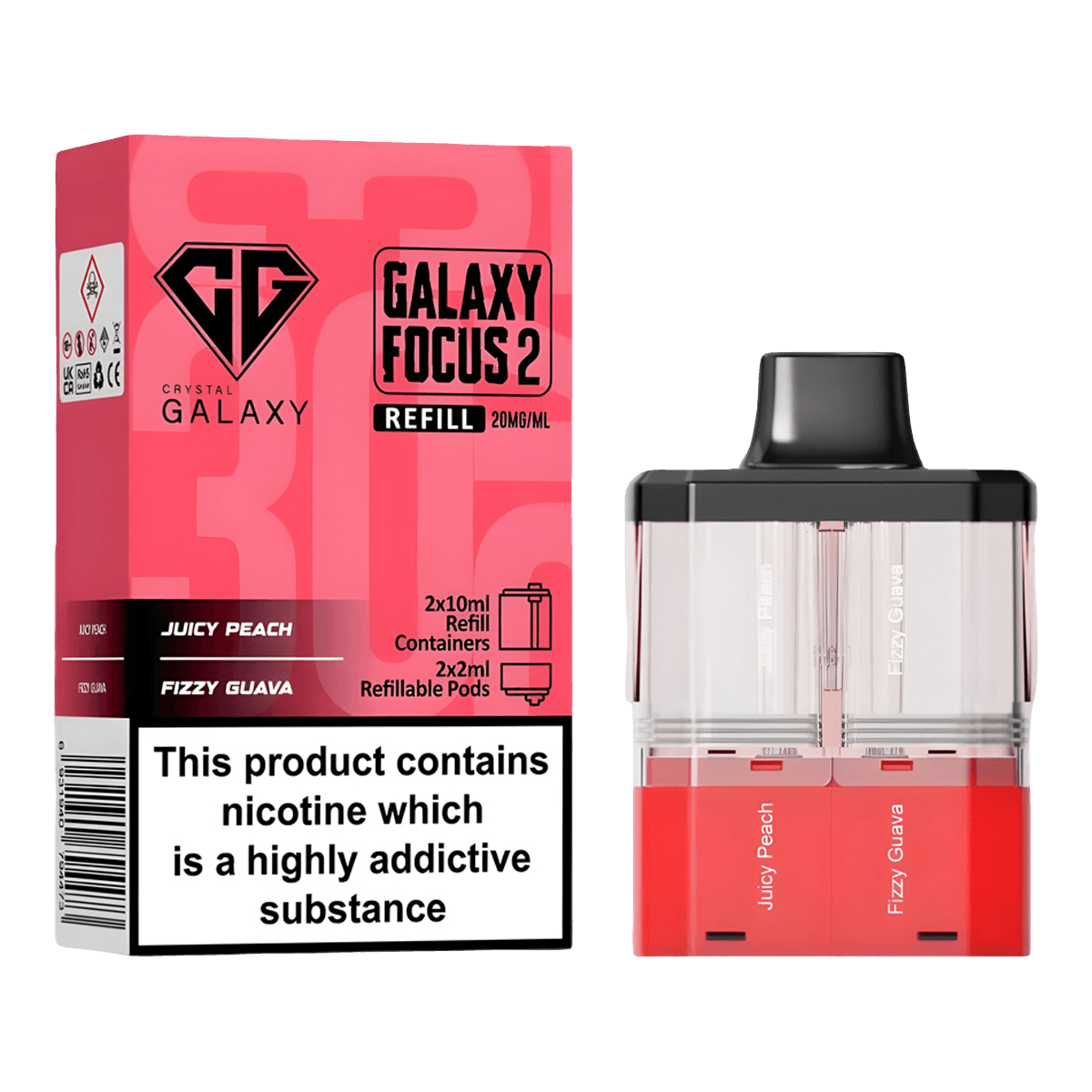 JUICY-PEACH-FIZZY-GUAVA-CRYSTAL-GALAXY-30K-FOCUS-2-PREFILLED-PODS