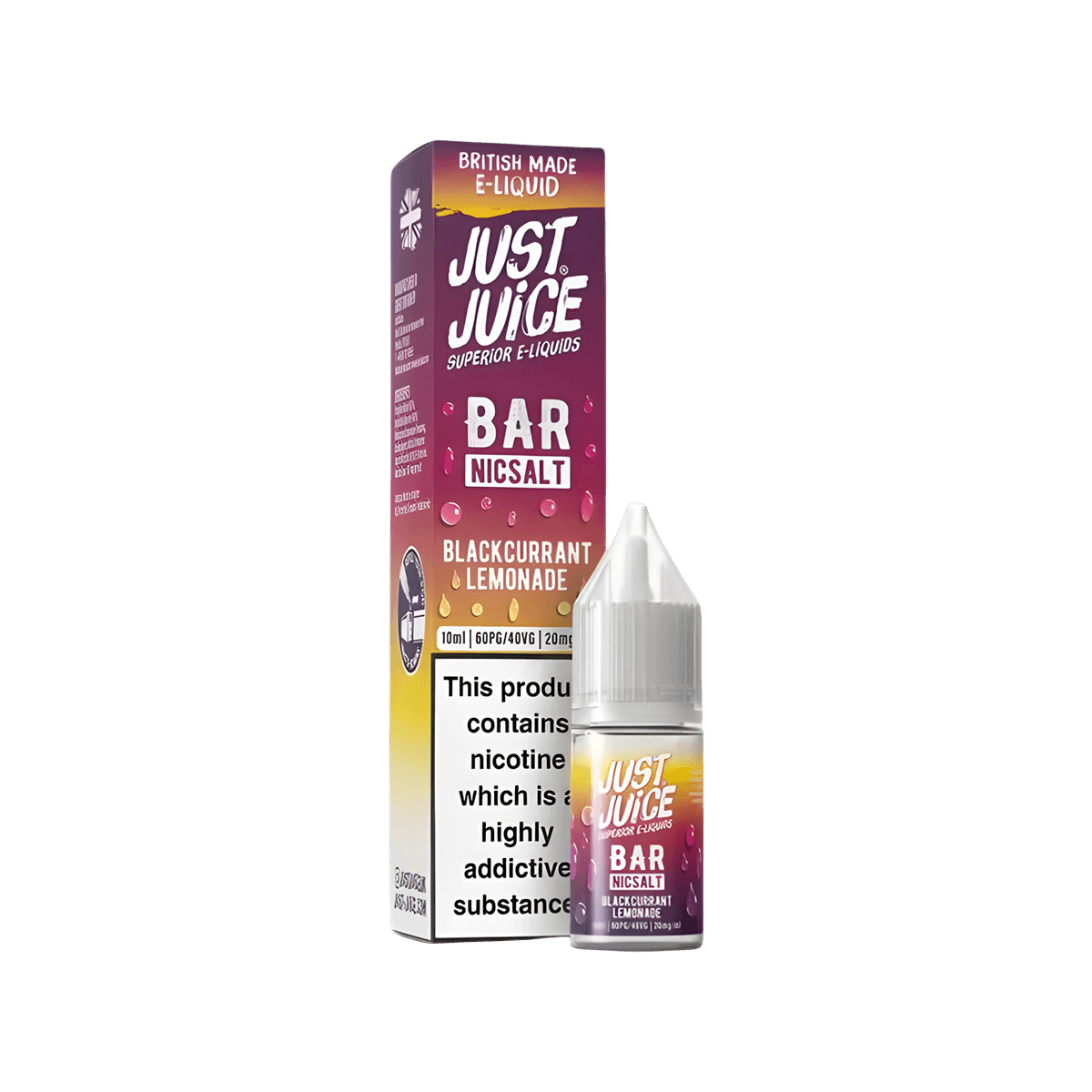 Blackcurrant Lemonade Nic Salt E-Liquid by Just Juice Bar - E-Liquids