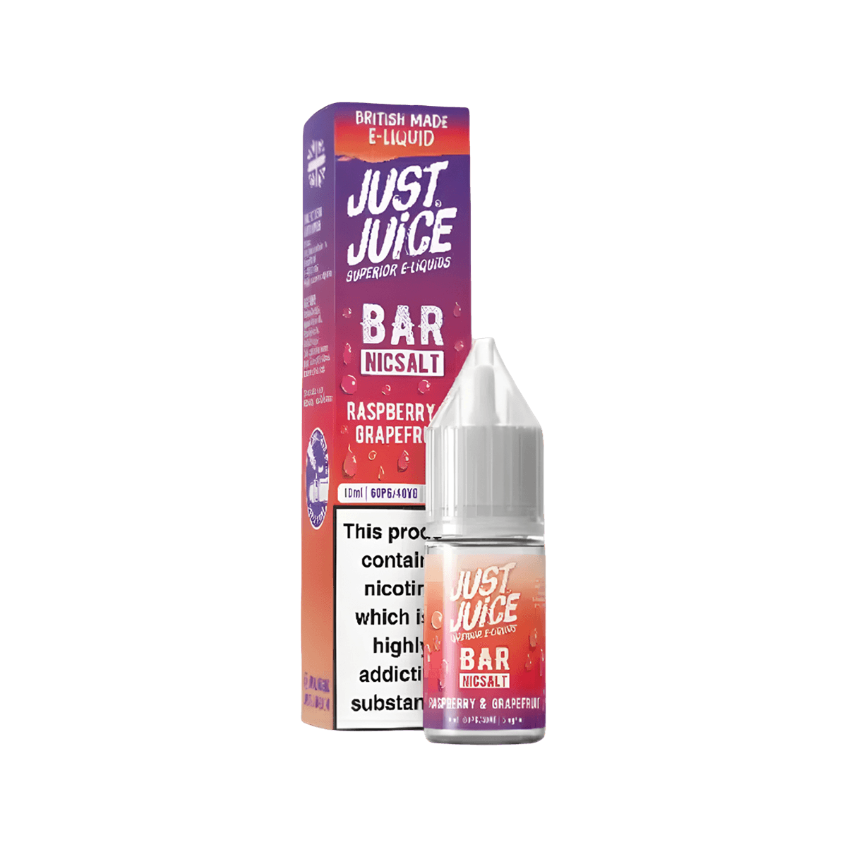Raspberry and Grapefruit Nic Salt E-Liquid by Just Juice Bar - E-Liquids