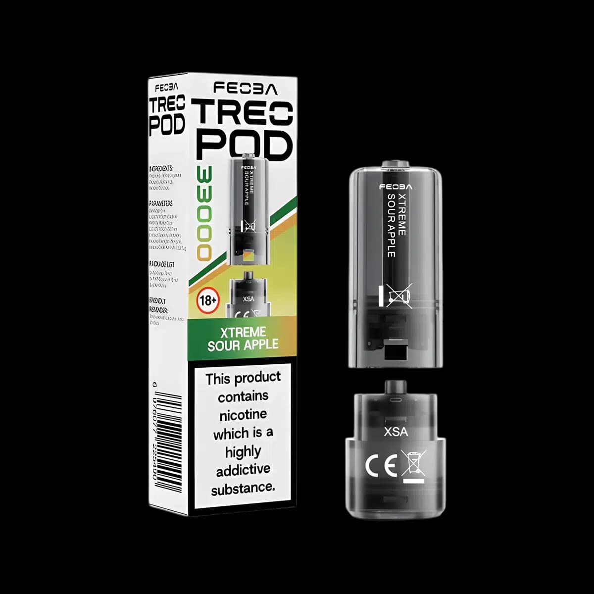 Xtreme Sour Apple-Feoba Treo 33K Prefilled Pods