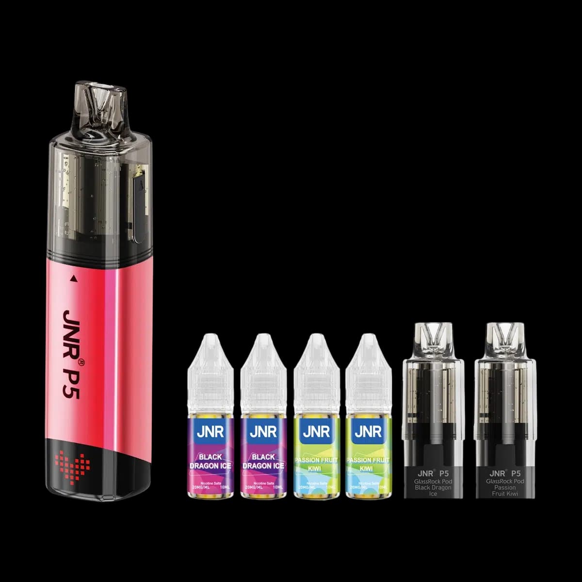 Black Dragon Ice-Passion Fruit Kiwi2-JNR P5 GlassRock 100K Vape Kit