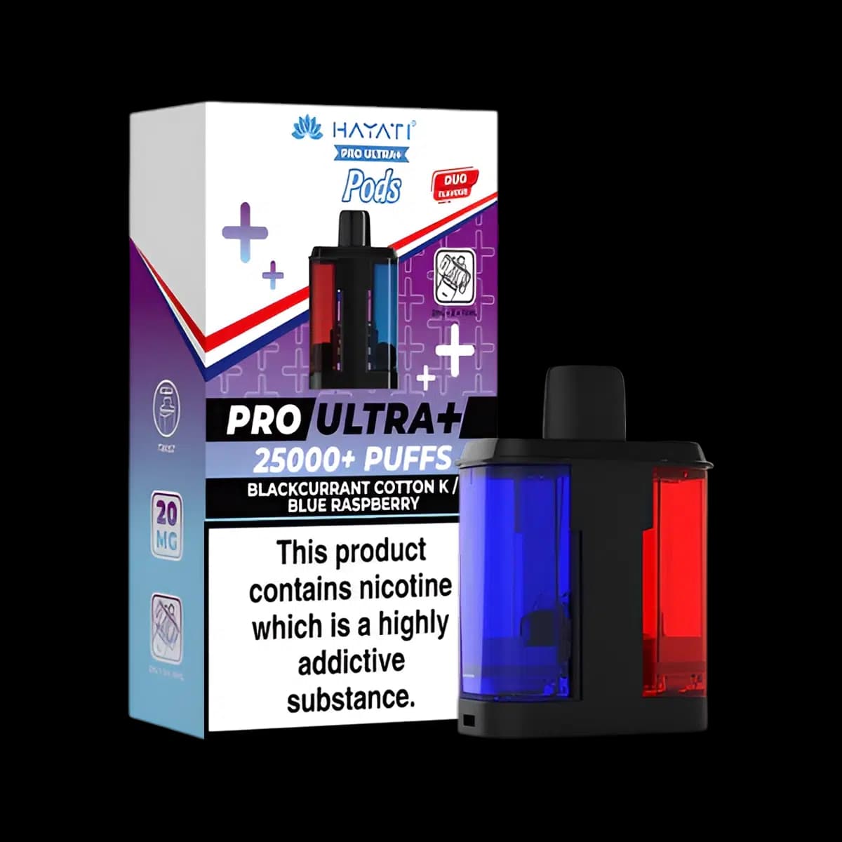 Blackcurrant Cotton K-Blue Raspberry-hayati-pro-ultra-plus-25k-prefilled-pod-refill